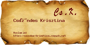 Csöndes Krisztina névjegykártya